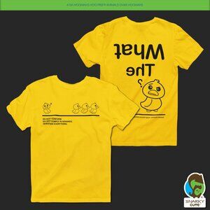 Do Not Conform (What the Duck) Front Back Print T-Shirt YELLOW